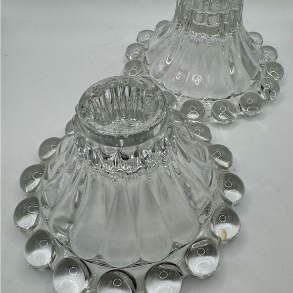 Vintage Pair of Anchor Hocking Boopie Candlesticks - Picture 4 of 6